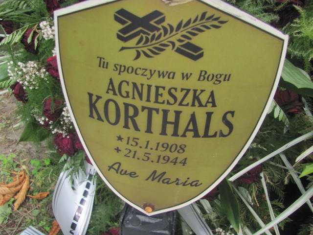 Agnieszka Korthals 1908 Bydgoszcz - Grobonet - Wyszukiwarka osób pochowanych