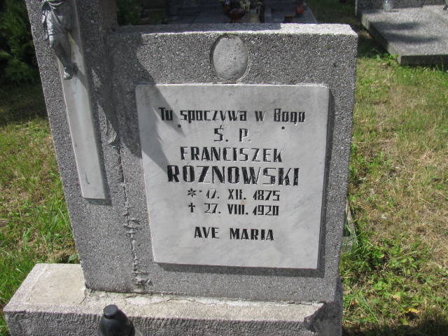 Franciszek Rożnowski 1875 Bydgoszcz - Grobonet - Wyszukiwarka osób pochowanych