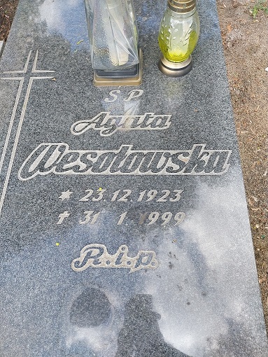 Agata Wesołowska 1923 Bydgoszcz - Grobonet - Wyszukiwarka osób pochowanych