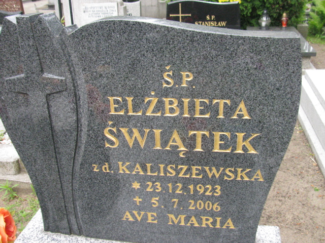 Elżbieta Świątek 1923 Bydgoszcz - Grobonet - Wyszukiwarka osób pochowanych