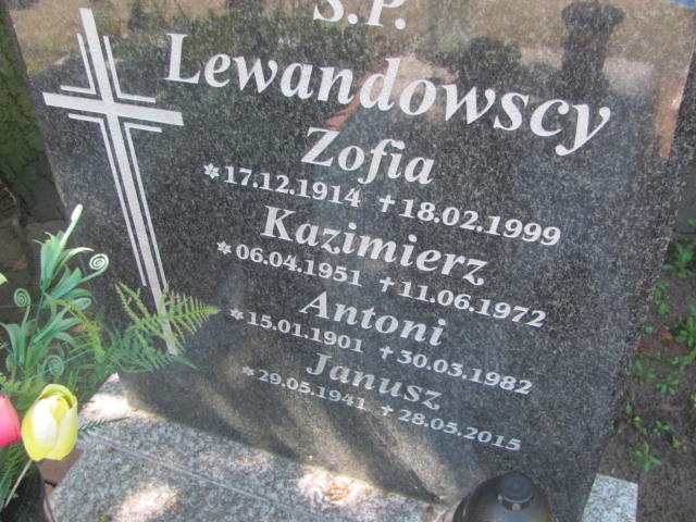 Zofia Lewandowska 1914 Bydgoszcz - Grobonet - Wyszukiwarka osób pochowanych