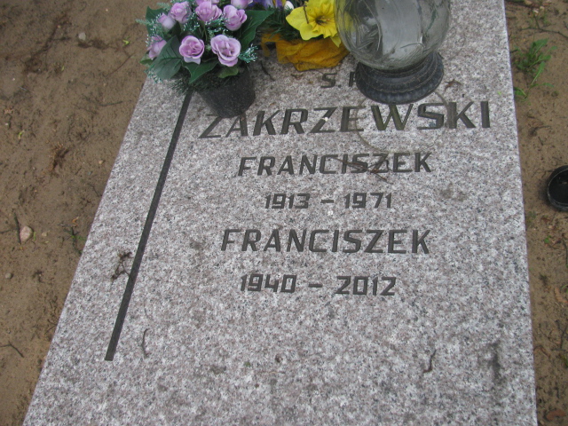 Franciszek Zakrzewski 1940 Bydgoszcz - Grobonet - Wyszukiwarka osób pochowanych