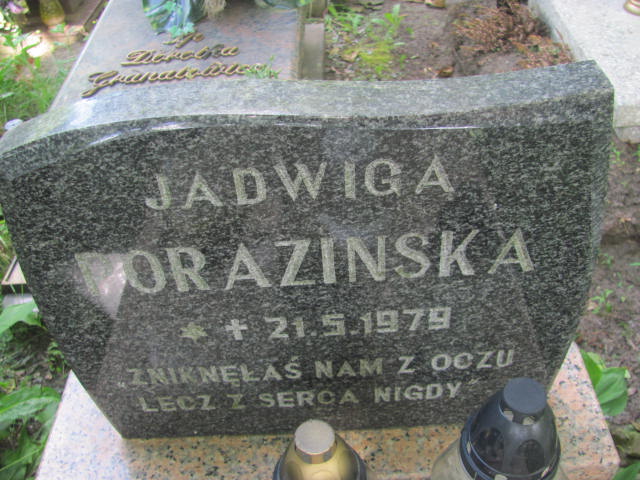 Jadwiga Porazińska 1979 Bydgoszcz - Grobonet - Wyszukiwarka osób pochowanych