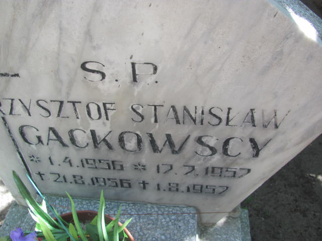 Krzysztof Gackowski 1956 Bydgoszcz - Grobonet - Wyszukiwarka osób pochowanych