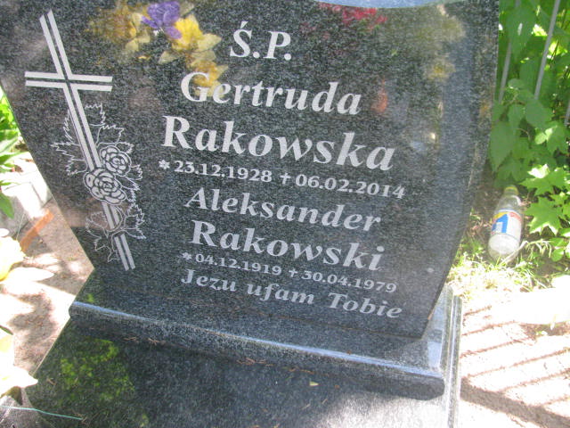 Gertruda Rakowska 1928 Bydgoszcz - Grobonet - Wyszukiwarka osób pochowanych