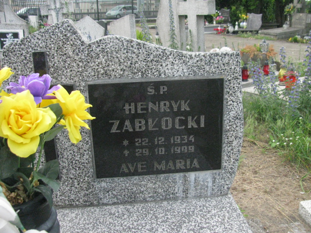 Henryk Zabłocki 1934 Bydgoszcz - Grobonet - Wyszukiwarka osób pochowanych