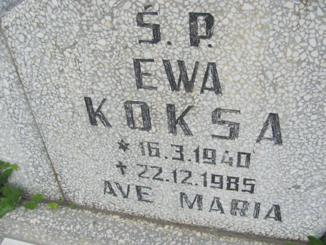 Ewa Koksa 1940 Bydgoszcz - Grobonet - Wyszukiwarka osób pochowanych