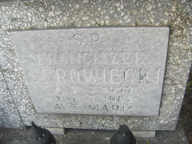 Franciszek Serowiecki 1922 Bydgoszcz - Grobonet - Wyszukiwarka osób pochowanych