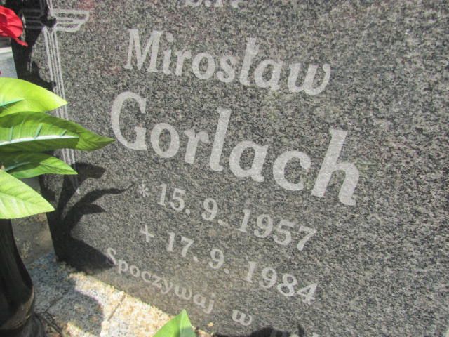 Mirosław Gorlach 1957 Bydgoszcz - Grobonet - Wyszukiwarka osób pochowanych